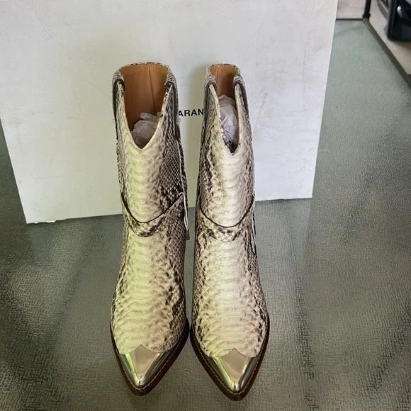 Isabel Marant Python Embossed Western Boots - Picture 11 of 14